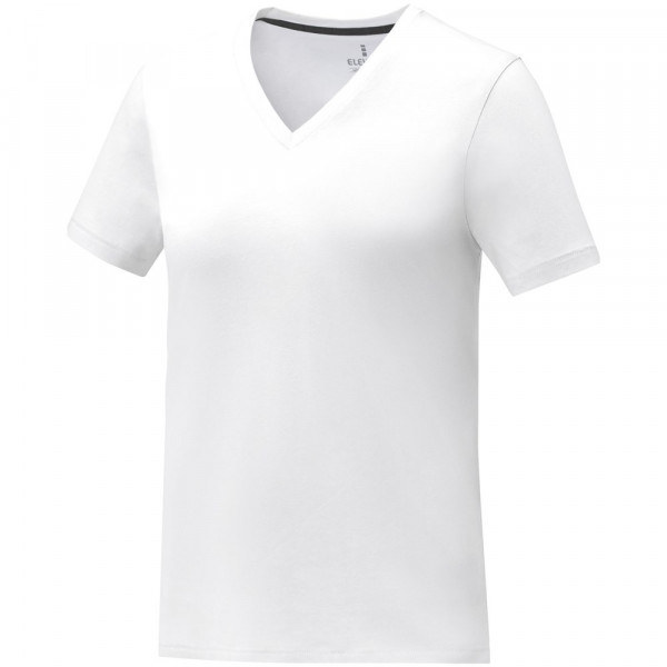 Somoto Dames T-shirt met V-hals en korte mouwen