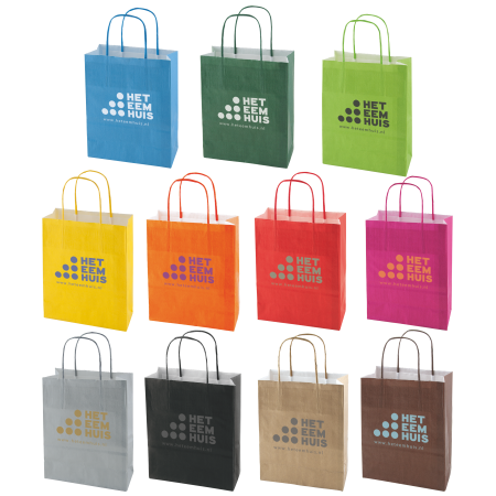 Papieren tas gekleurd,180x70x220 mm